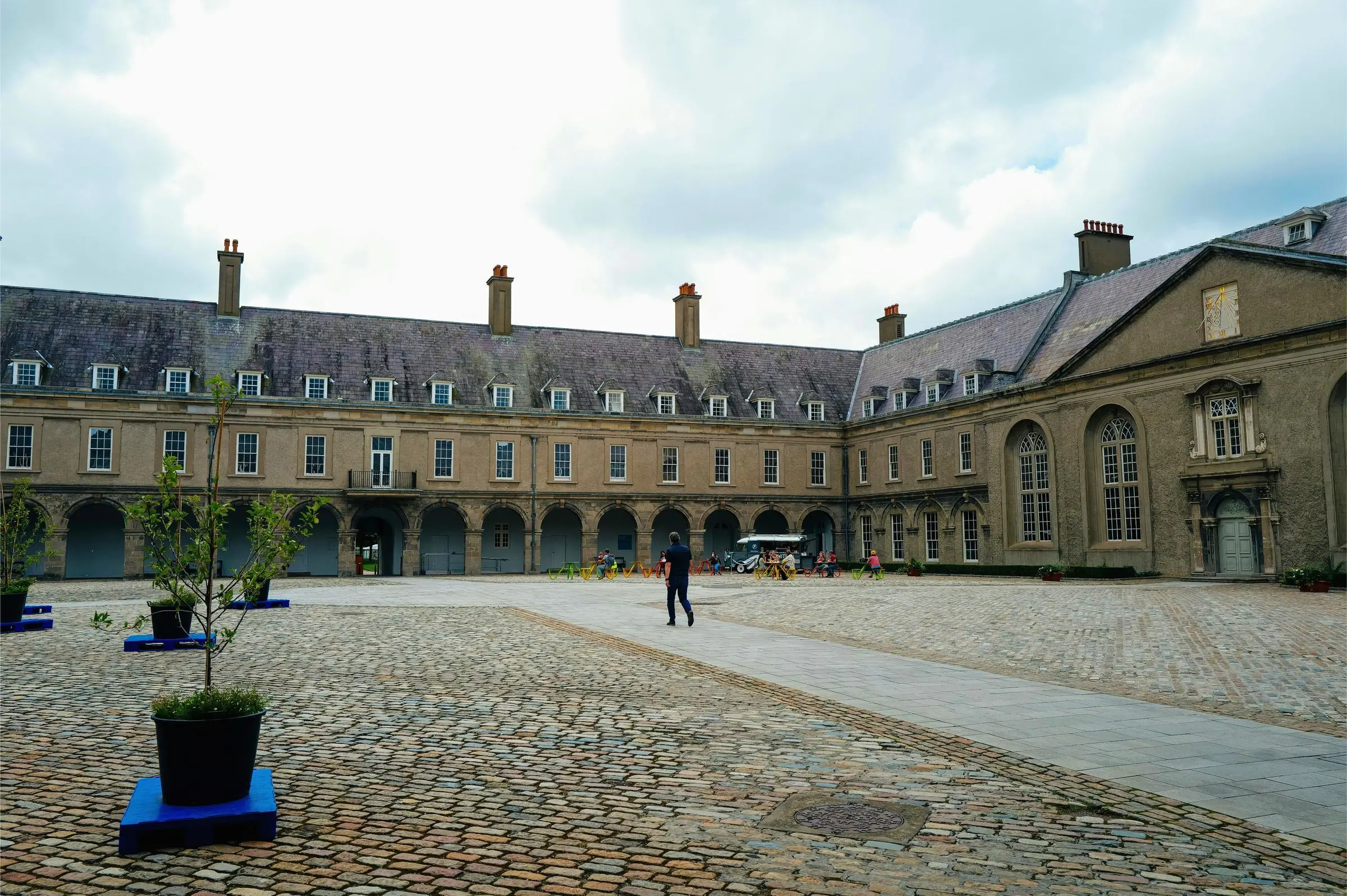 The courtyard of the Royal Hospital Kilmainham housing the Irish Museum of Modern Art