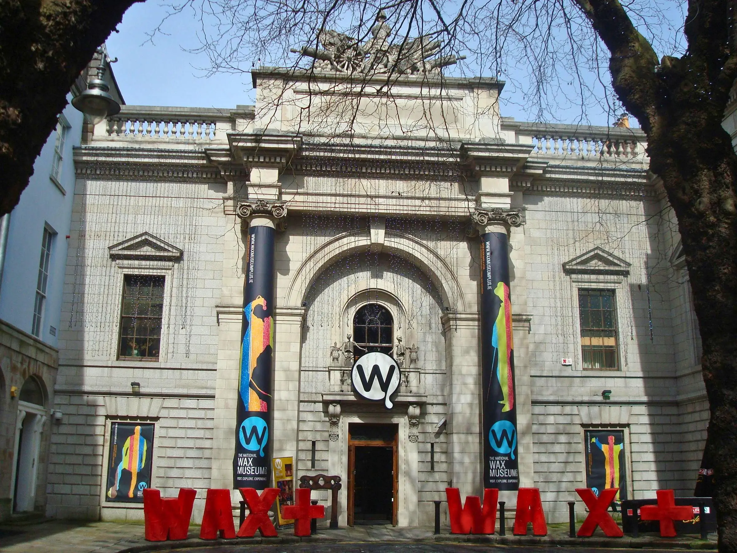 Exterior entrance of the National Wax Museum Plus on Westmoreland Street in Dublin
